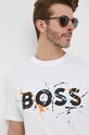 BOSS pamut póló BOSS ORANGE fehér 50491718