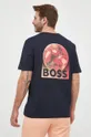 Βαμβακερό μπλουζάκι διπλής όψης BOSS BOSS ORANGE  100% Βαμβάκι