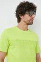 zielony BOSS t-shirt bawełniany BOSS GREEN
