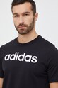 Памучна тениска adidas IC9274 черен