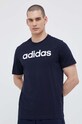 Памучна тениска adidas IC9275 тъмносин AW23