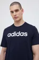 tmavomodrá Bavlnené tričko adidas