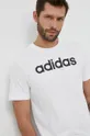 λευκό Βαμβακερό μπλουζάκι adidas 0