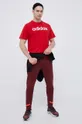 Βαμβακερό μπλουζάκι adidas κόκκινο
