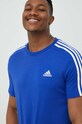 Bavlněné tričko adidas modrá IC9338