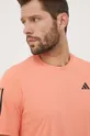 πορτοκαλί Μπλουζάκι προπόνησης adidas Performance Club 3-Stripes