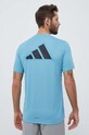 adidas Performance t-shirt treningowy Workout Base Logo niebieski IB7902