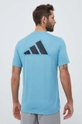 niebieski adidas Performance t-shirt treningowy Workout Base Logo