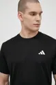 czarny adidas Performance t-shirt treningowy Train Essentials