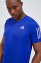 adidas Performance tricou de alergare Own the Run albastru IC7640