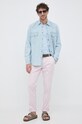 Joop! t-shirt bawełniany 30034925 turkusowy AW23