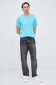 Joop! t-shirt bawełniany 30036021 turkusowy SS23