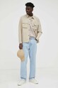 Bavlněné tričko G-Star Raw D22780.336 béžová SS23