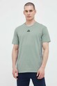 adidas t-shirt bawełniany zielony IC9732