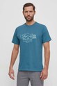 Columbia t-shirt bawełniany Explorers Canyon turkusowy 2036441
