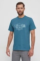 Columbia t-shirt bawełniany Explorers Canyon turkusowy 2036441