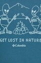Columbia t-shirt bawełniany Explorers Canyon 2036441 turkusowy