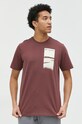 Bavlněné tričko Columbia Explorers Canyon 2036441 burgundské SS25