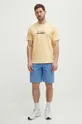Βαμβακερό μπλουζάκι Columbia κίτρινο
