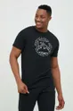 czarny Columbia t-shirt bawełniany