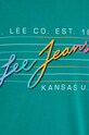 Lee t-shirt bawełniany LL09FEA12 zielony