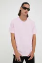 różowy Lee t-shirt bawełniany