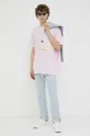 Βαμβακερό μπλουζάκι Lee ροζ