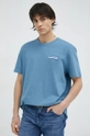 niebieski Wrangler t-shirt bawełniany