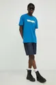 Хлопковая футболка Wrangler голубой