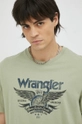 zielony Wrangler t-shirt bawełniany