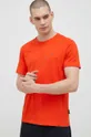 Βαμβακερό μπλουζάκι Napapijri πορτοκαλί