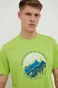 zielony Jack Wolfskin t-shirt sportowy Hiking