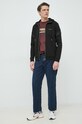 BOSS t-shirt bawełniany 50486210 bordowy SS23