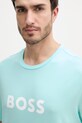 BOSS t-shirt plażowy T-Shirt RN turkusowy 50491706