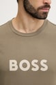 Βαμβακερό μπλουζάκι BOSS San Jared-C 50491706 πράσινο