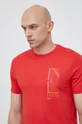 czerwony Armani Exchange t-shirt bawełniany