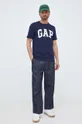 Βαμβακερό μπλουζάκι GAP 2-pack πολύχρωμο