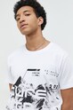 Βαμβακερό μπλουζάκι Jack & Jones 12221585 λευκό