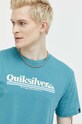 Quiksilver tricou din bumbac turcoaz EQYZT07216