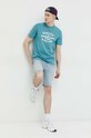 Quiksilver t-shirt bawełniany EQYZT07218 turkusowy SS23