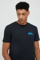 czarny Quiksilver t-shirt bawełniany