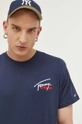 темно-синій Бавовняна футболка Tommy Jeans