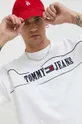 bílá Bavlněné tričko Tommy Jeans