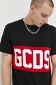 Βαμβακερό μπλουζάκι GCDS μαύρο CC94M130146