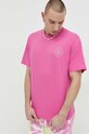 GCDS t-shirt bawełniany SS23M130653 różowy SS23