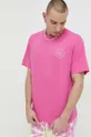 GCDS t-shirt bawełniany różowy