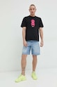 GCDS t-shirt bawełniany SS23U130183 czarny SS23