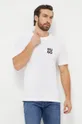 λευκό Βαμβακερό μπλουζάκι HUGO 2-pack Ανδρικά