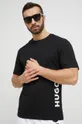 czarny HUGO t-shirt plażowy Męski
