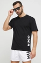 HUGO t-shirt plażowy czarny